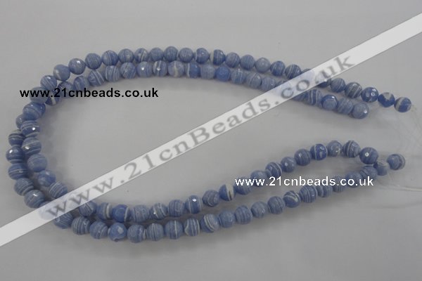 CTU920 15.5 inches 4mm faceted round synthetic turquoise beads