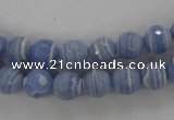 CTU922 15.5 inches 8mm faceted round synthetic turquoise beads