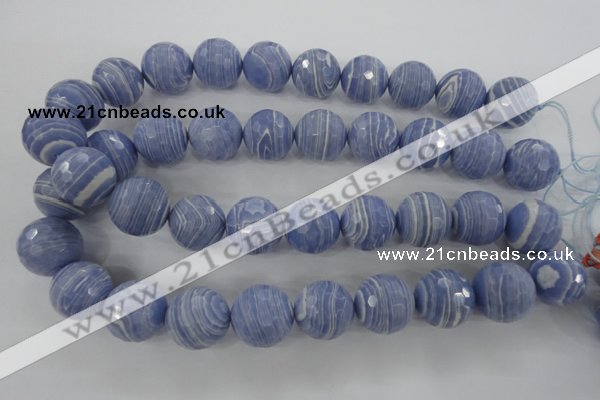 CTU928 15.5 inches 20mm faceted round synthetic turquoise beads