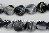 CTW09 15.5 inches 12mm twisted coin botswana agate beads wholesale