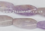 CTW100 15.5 inches 15*30mm twisted rectangle lavender amethyst beads