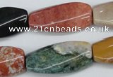 CTW113 15.5 inches 15*30mm twisted rectangle Indian agate beads