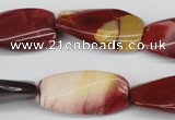 CTW116 15.5 inches 15*30mm twisted rectangle mookaite beads