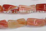 CTW143 15.5 inches 9*20mm twisted trihedron agate gemstone beads