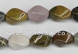 CTW159 15.5 inches 10*15mm twisted rice ocean agate gemstone beads