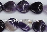 CTW23 15.5 inches 16mm twisted coin amethyst beads wholesale