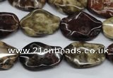 CTW302 15.5 inches 15*20mm wavy oval tiger jasper gemstone beads