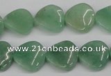 CTW34 15.5 inches 16mm twisted coin green aventurine beads wholesale