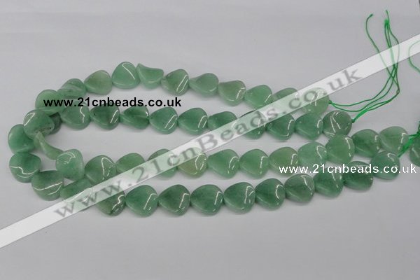 CTW34 15.5 inches 16mm twisted coin green aventurine beads wholesale