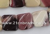 CTW353 15.5 inches 16*16mm twisted square mookaite beads