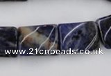 CTW376 15.5 inches 15*20mm twisted rectangle sodalite gemstone beads