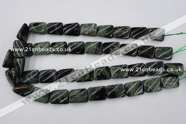 CTW381 15.5 inches 15*20mm twisted rectangle kambaba jasper beads