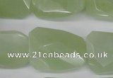 CTW417 15.5 inches 20*30mm faceted & twisted New jade gemstone beads