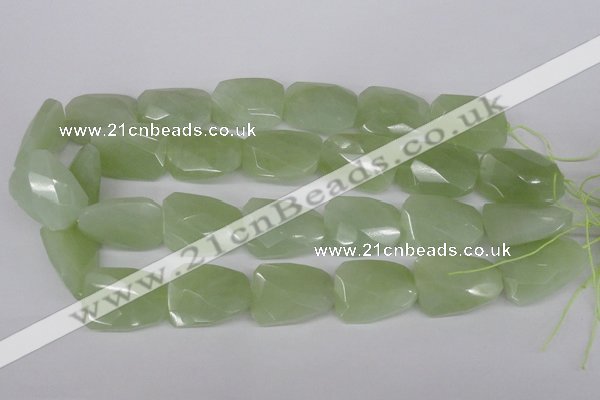 CTW417 15.5 inches 20*30mm faceted & twisted New jade gemstone beads