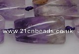 CTW456 20*38mm faceted & twisted rectangle ametrine beads