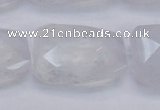 CTW500 15.5 inches 20*30mm faceted & twisted synthetic quartz beads