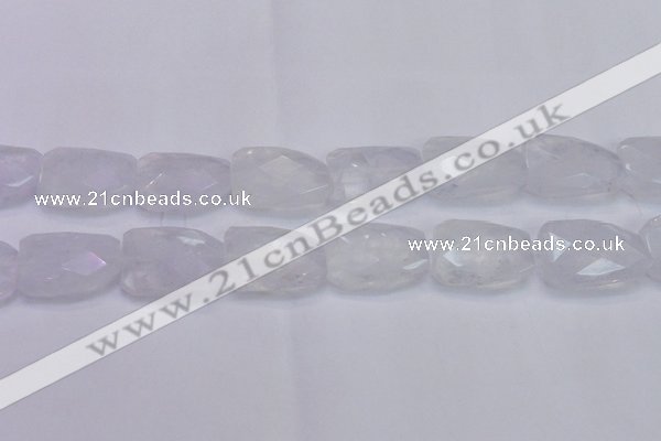 CTW500 15.5 inches 20*30mm faceted & twisted synthetic quartz beads