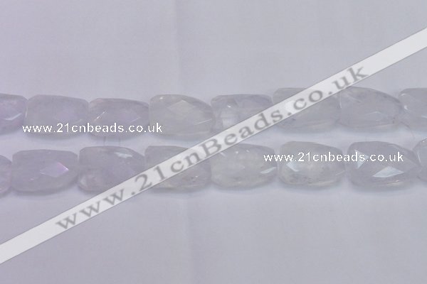 CTW500 15.5 inches 20*30mm faceted & twisted synthetic quartz beads