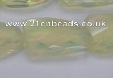 CTW502 15.5 inches 20*30mm faceted & twisted synthetic quartz beads