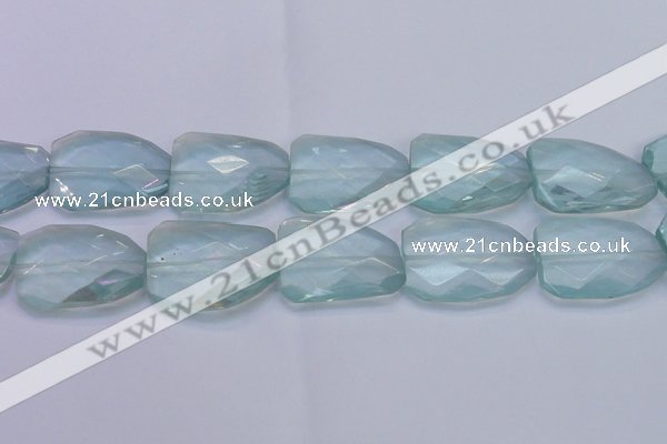 CTW511 15.5 inches 30*40mm faceted & twisted synthetic quartz beads