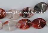 CTW60 15.5 inches 12*16mm twisted oval agate gemstone beads