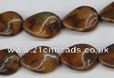 CTW62 15.5 inches 13*18mm twisted oval jasper gemstone beads