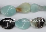 CTW65 15.5 inches 13*18mm twisted oval amazonite gemstone beads