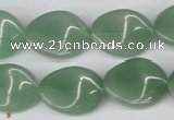 CTW72 15.5 inches 15*20mm twisted oval green aventurine beads