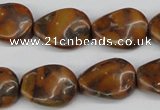 CTW75 15.5 inches 15*20mm twisted oval jasper gemstone beads