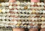 CTZ21 15 inches 6mm round yellow topaz quartz beads wholesale