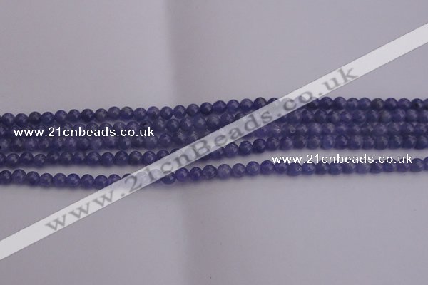 CTZ500 15.5 inches 4mm round natural tanzanite gemstone beads