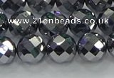 CTZ614 15.5 inches 12mm faceted round terahertz beads wholesale