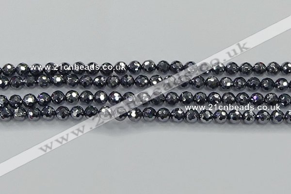 CTZ621 15.5 inches 6mm faceted round terahertz beads wholesale