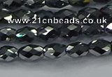 CTZ646 15.5 inches 5*8mm faceted rice terahertz beads wholesale