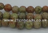 CUG02 15.5 inches 8mm round unakite gemstone beads wholesale