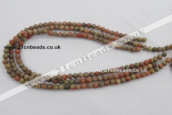 CUG101 15.5 inches 6mm round Chinese unakite beads wholesale