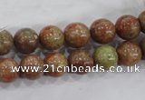 CUG103 15.5 inches 10mm round Chinese unakite beads wholesale