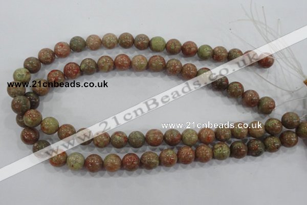 CUG104 15.5 inches 12mm round Chinese unakite beads wholesale