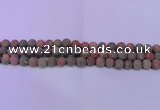 CUG181 15.5 inches 6mm round matte unakite gemstone beads