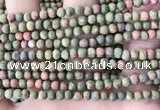 CUG190 15.5 inches 4mm round matte unakite beads wholesale