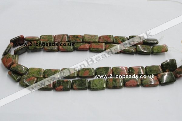 CUG53 16 inches 13*18mm rectangle natural unakite gemstone beads