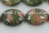 CUG62 16 inches 18*25mm oval natural unakite gemstone beads wholesale