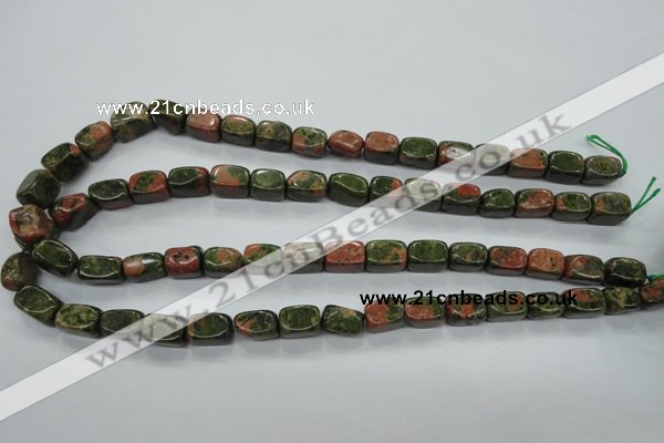 CUG67 15.5 inches 8*12mm nuggets unakite gemstone beads wholesale