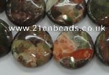 CUJ01 15.5 inches 20mm flat round autumn jasper gemstone beads