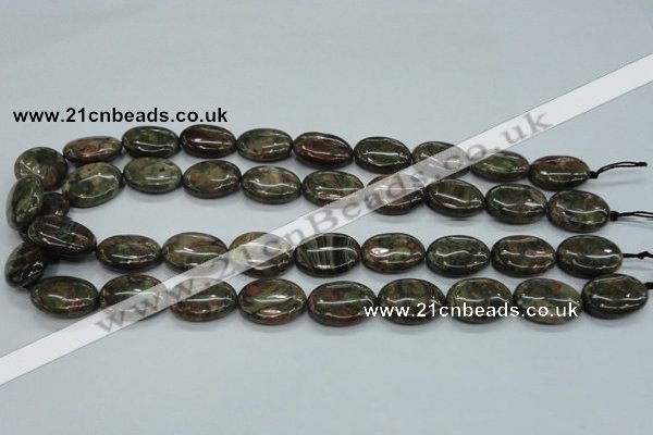 CUJ02 15.5 inches 15*20mm oval autumn jasper gemstone beads