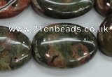 CUJ03 15.5 inches 22*30mm oval autumn jasper gemstone beads