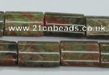 CUJ08 15.5 inches 15*20mm flat tube autumn jasper gemstone beads