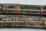 CUJ09 15.5 inches 18*25mm flat tube autumn jasper gemstone beads