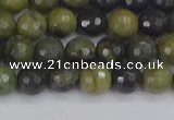 CUJ101 15.5 inches 6mm faceted round African green autumn jasper beads