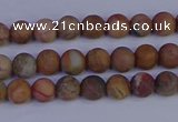 CVJ10 15.5 inches 4mm round matte venus jasper beads wholesale